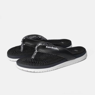 BÄR Fuwa Flip Flop Kenkoh Massage-Sandale - Schwarz