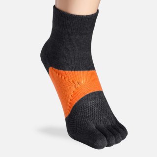 BÄR Zehensocken Marathon - Anthrazit / Orange