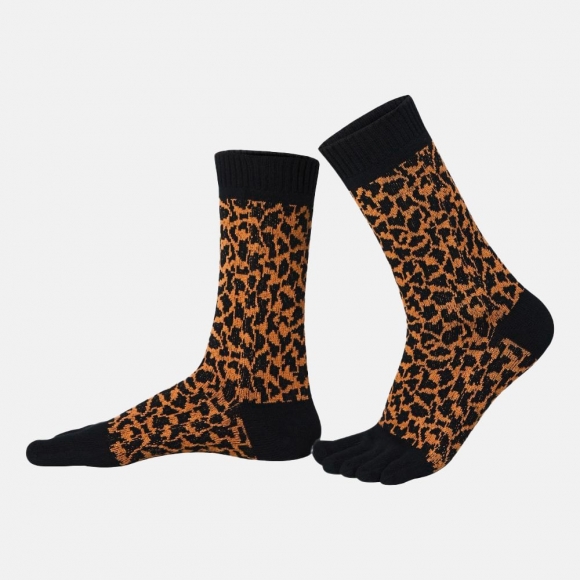 BÄR Zehensocken Leopard - Braun / Schwarz